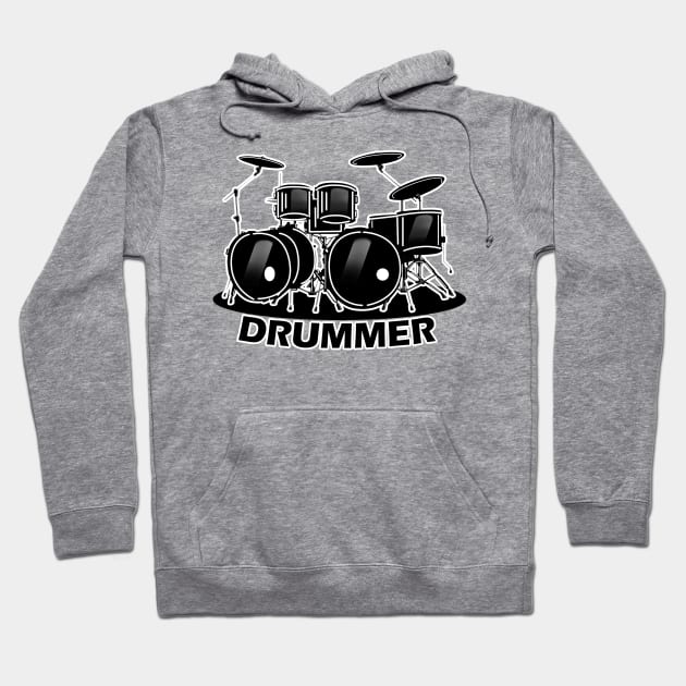 Drummer Hoodie by Capturedtee